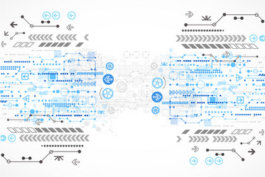 abstract technological background with various vector image