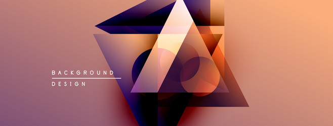 abstract geometric shapes overlap creating vector image