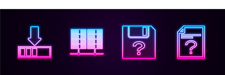 set line loading server data web hosting vector image
