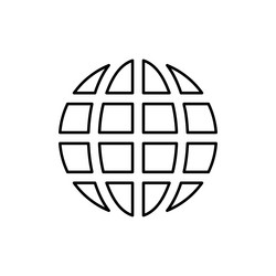 world theme line icon graphics a linear pattern vector image