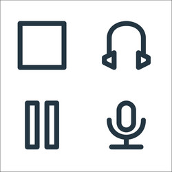 user interface line icons linear set quality vector image