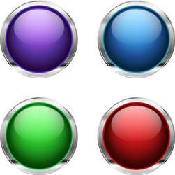abstract empty glossy buttons vector image