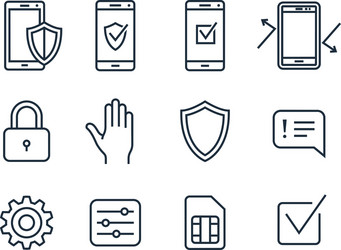 Mobile network operator icons Royalty Free Vector Image