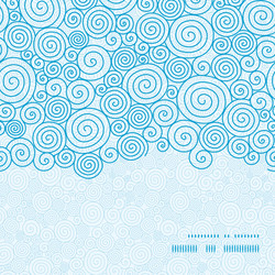 abstract swirls horizontal frame seamless pattern vector image