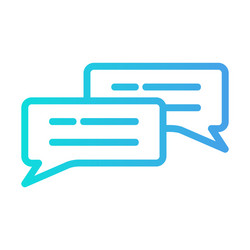 chat icon in gradient style for any projects vector image