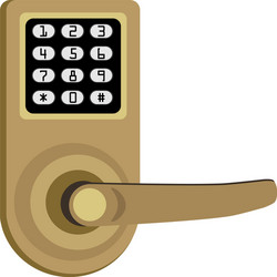 Digital Door Lock with Keypad vector image