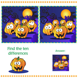 find differences between the two images vector image