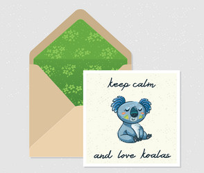 set for design envelope and card with cute Vector Image