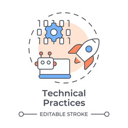 technical practices multi color concept icon vector image