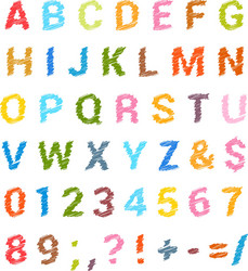 sketched alphabet set Vector Image
