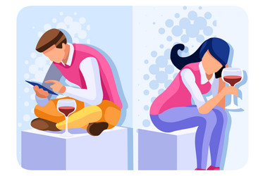 Woman communication concept vector