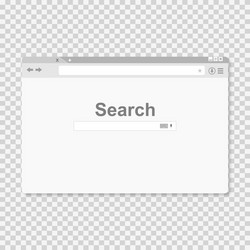 Browser window internet search in a flat style vector