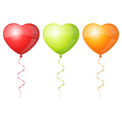 Colorful heart balloons vector