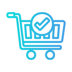 complete order icon in gradient style for any vector image