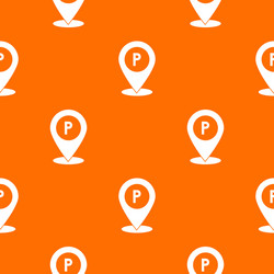 map pointer with car parking sign pattern seamless vector image