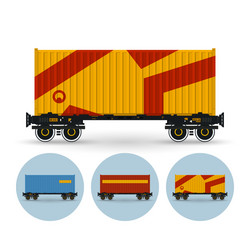 Set of icons colored the containers vector