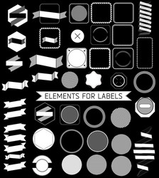 Collection of price tags stickers labels Vector Image