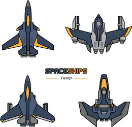 spaceships vector image