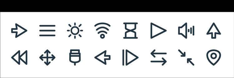 user interface line icons linear set quality vector image