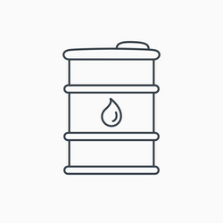 Barrel of oil icon cask with water drop sign vector