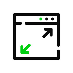 expand to full screen in web browser pixel vector image