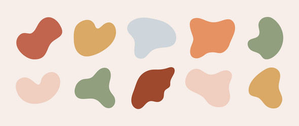 freeform boho shapes abstract irregular random vector image
