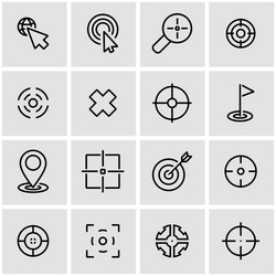 Set clear goals concept icon Royalty Free Vector Image