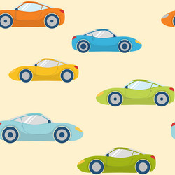 Set racing cars in different colors Royalty Free Vector