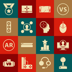 set joystick for arcade machine create account vector image