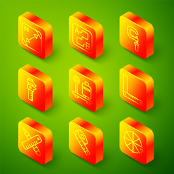 set line diagonal measuring route location vector image