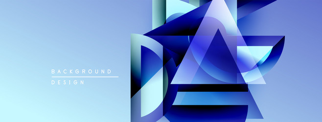 abstract geometric shapes overlap creating vector image