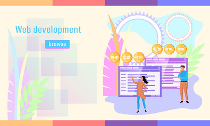 concept development design website or app vector image
