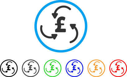 Pound swirl grainy texture icon Royalty Free Vector Image