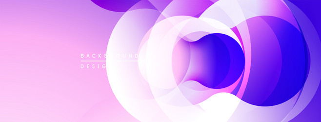 abstract gradient circles overlap creating vector image
