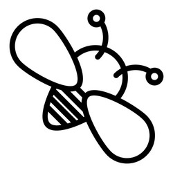 bee line icon insect isolated vector