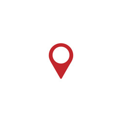 red location icon gps pointer map pin navigator vector image