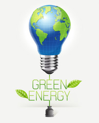 Ecology light bulb Royalty Free Vector Image - VectorStock