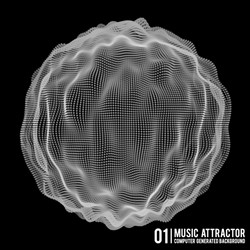 music background big data particle flow vector image