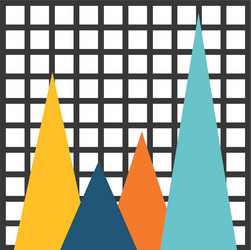 Statistic graph report vector