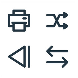 user interface line icons linear set quality vector image