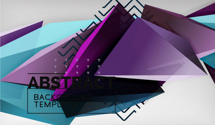 abstract color triangles geometric background vector image