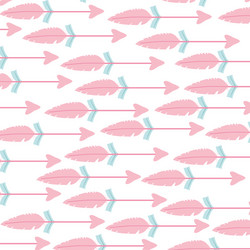 bohemian arrows with feathers pattern background vector image