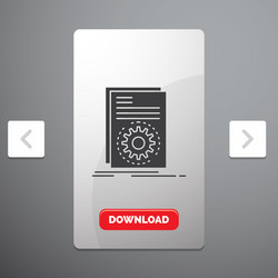 code executable file running script glyph icon vector image