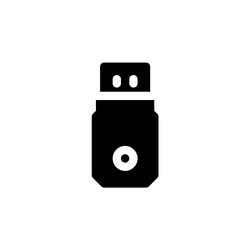 flash disk icon computer component solid vector image