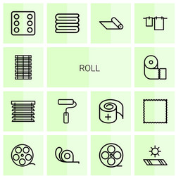 37 roll icons Royalty Free Vector Image - VectorStock