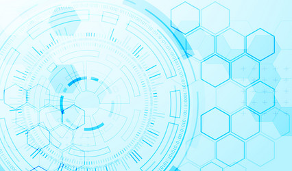 abstraction on the theme of tech circles vector image
