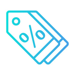 discount icon in gradient style for any projects vector image