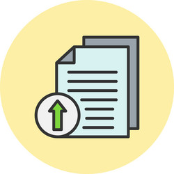 file upload line filled circle icon vector image