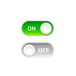 On off switch button ui isolated vector