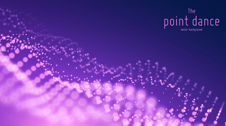 abstract particle wave points array vector image